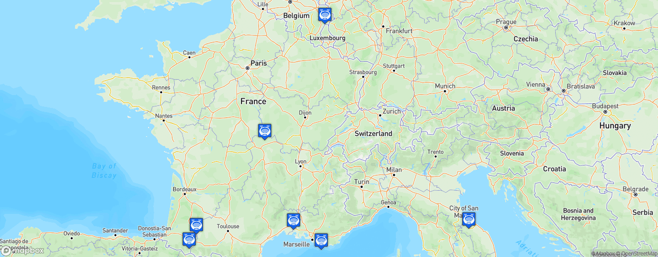 Static Map of FIA F4 German Championship - Saison 2023