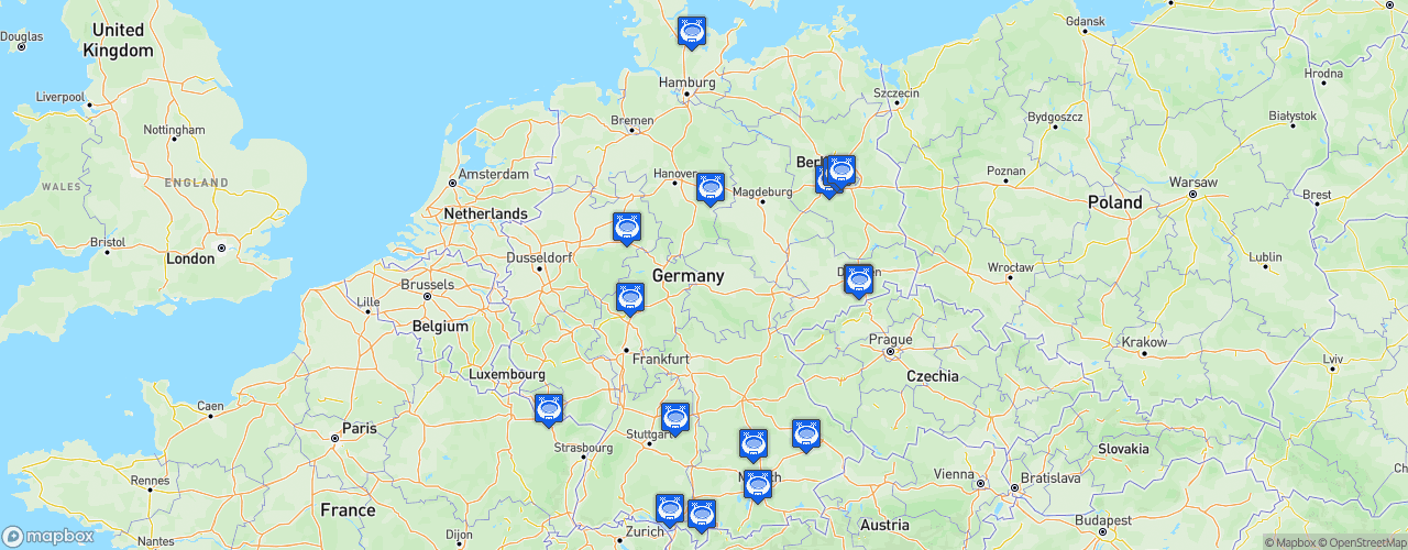 Static Map of German Football League - Saison 2023