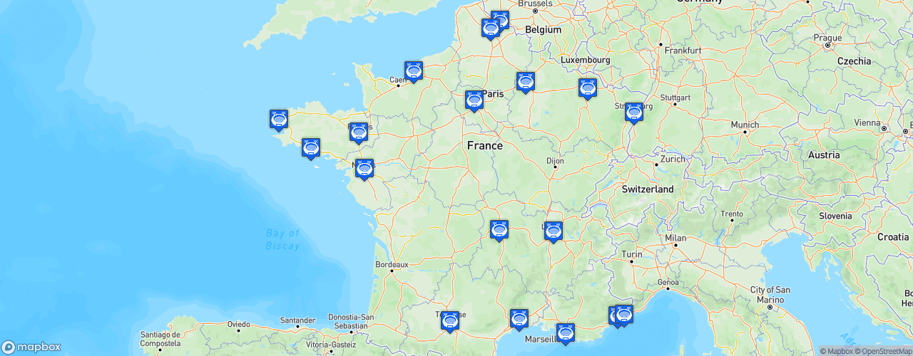 Static Map of Ligue 1 - Saison 2023-2024 - Uber Eats