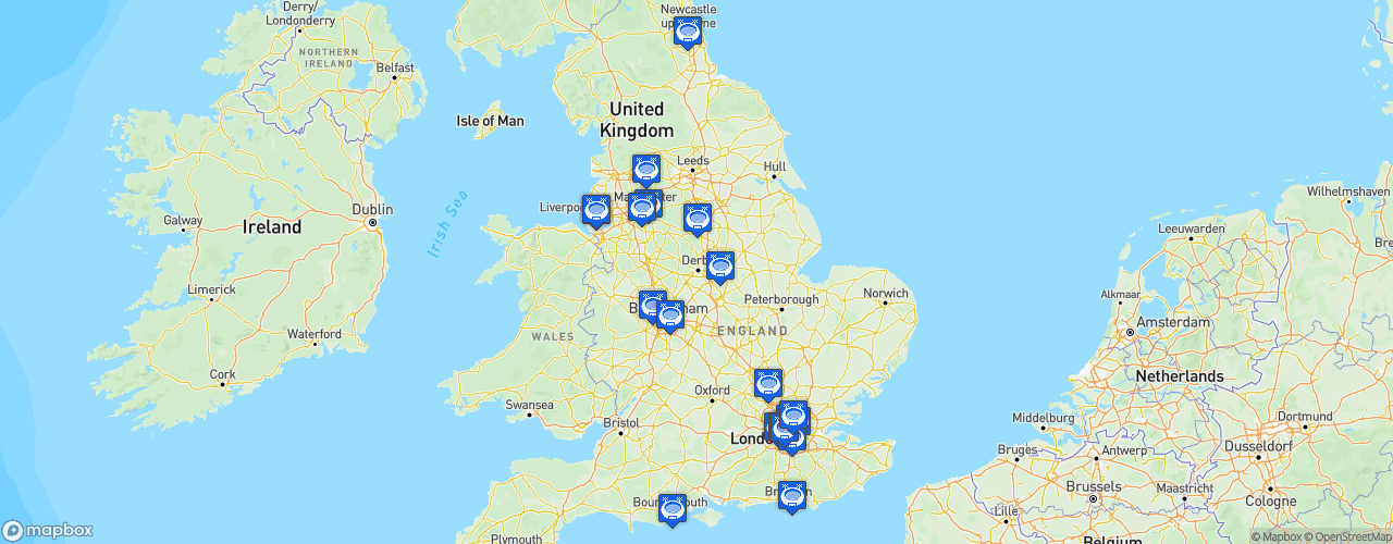 Static Map of Premier League - Saison 2023-2024