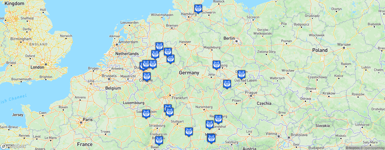 Static Map of 3. Liga - Saison 2023-2024