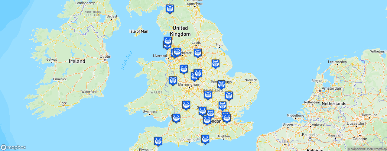 Static Map of EFL League One - Saison 2023-2024