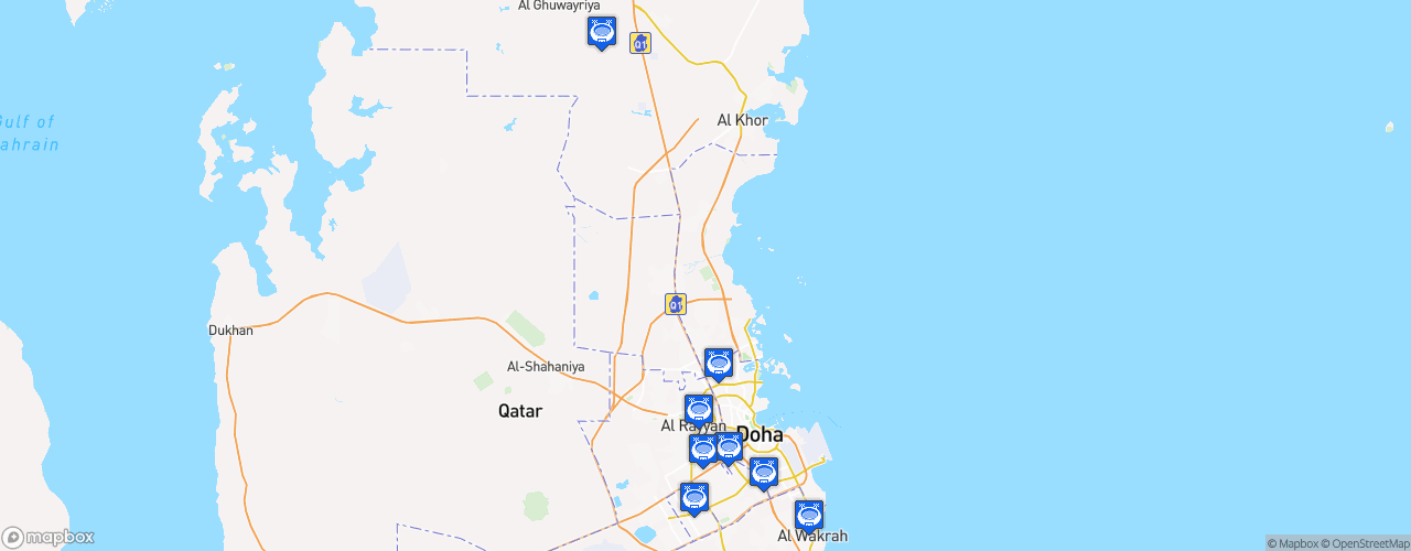 Static Map of AFC Asian Cup - AFC Asian Cup - Qatar 2023