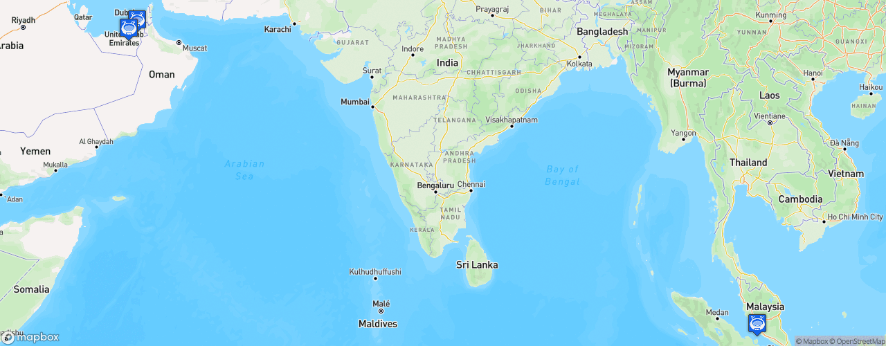 Static Map of Asian Le Mans Series - Saison 2024