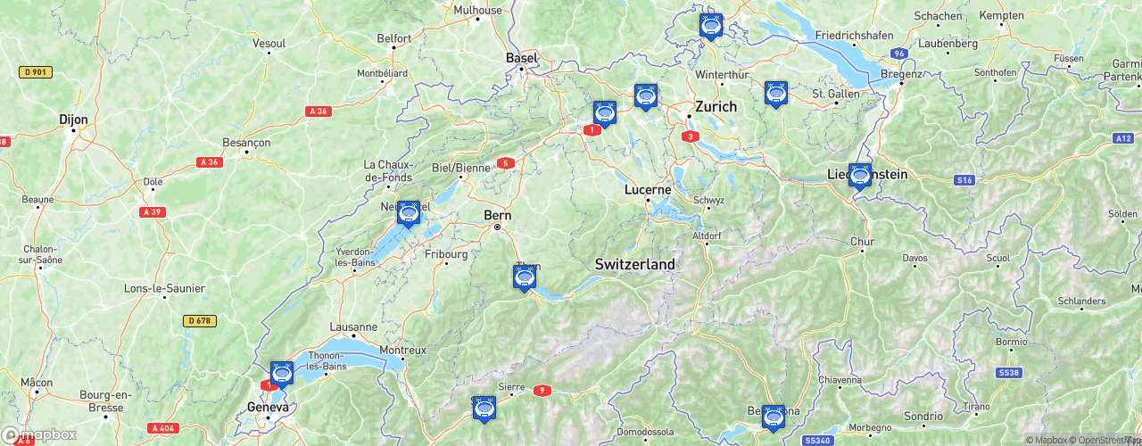 Static Map of Dieci Challenge League - Saison 2023-2024