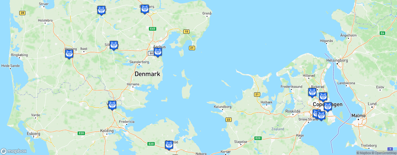 Static Map of Danish Superliga - Saison 2023-2024 - 3F Superliga