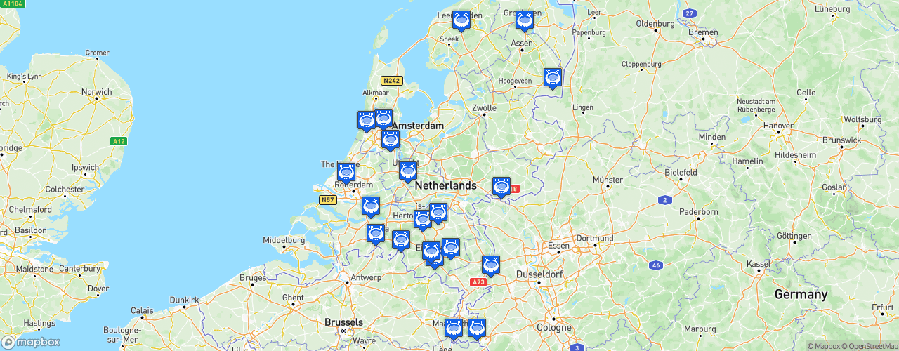 Static Map of Eerste Divisie - Saison 2023-2024 - Keuken Kampioen Divisie