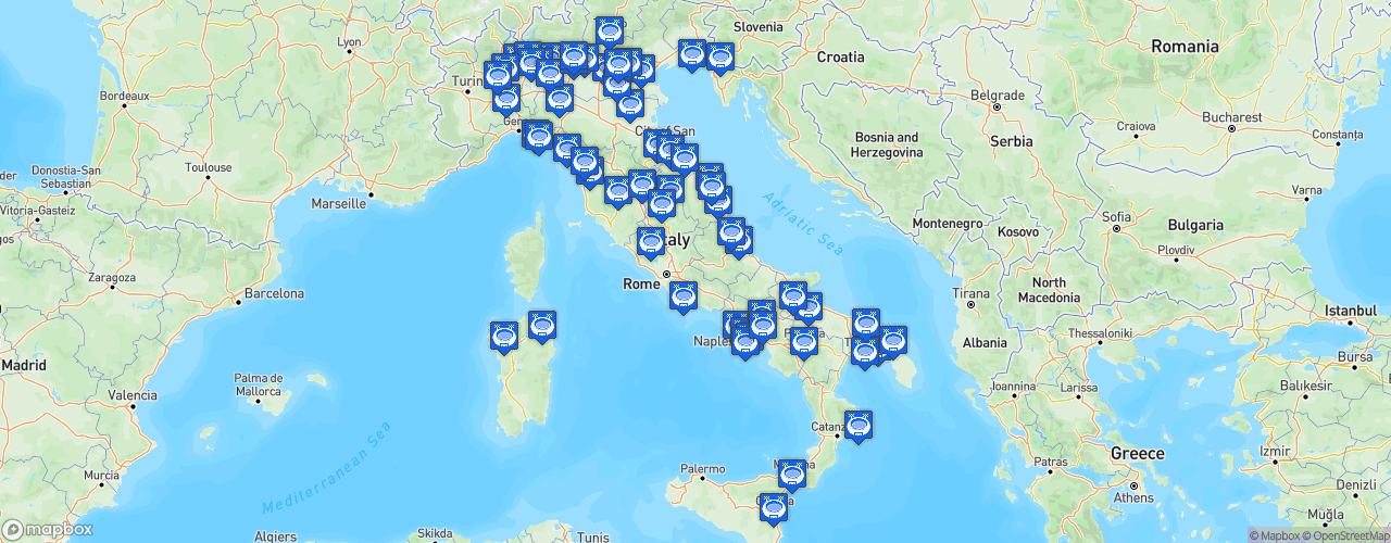 Static Map of Lega Serie C - Saison 2023-2024