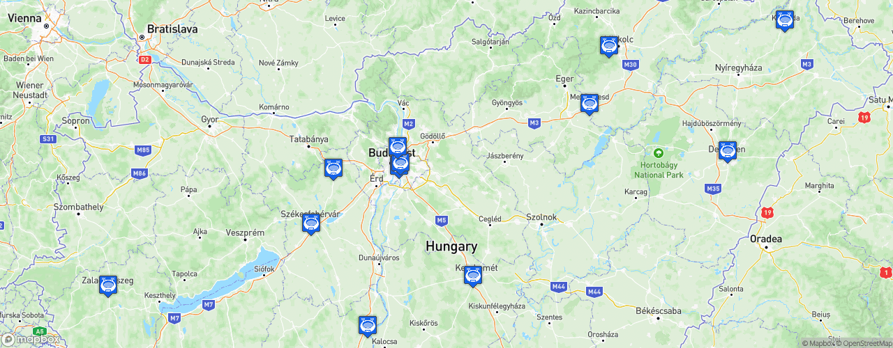 Static Map of Nemzeti Bajnokság I - Saison 2023-2024 - NB I