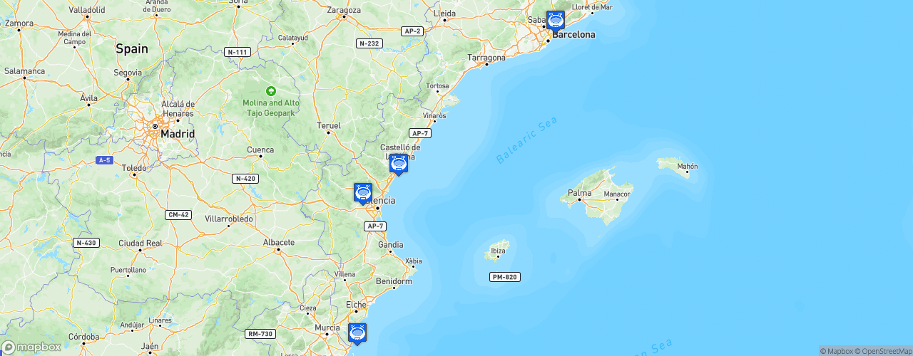 Static Map of IHF Handball Women's World Championship Spain 2021