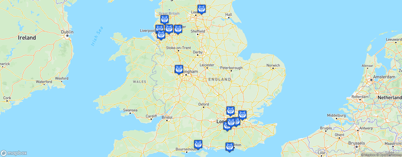 Static Map of Premier League 2 - Saison 2023-2024