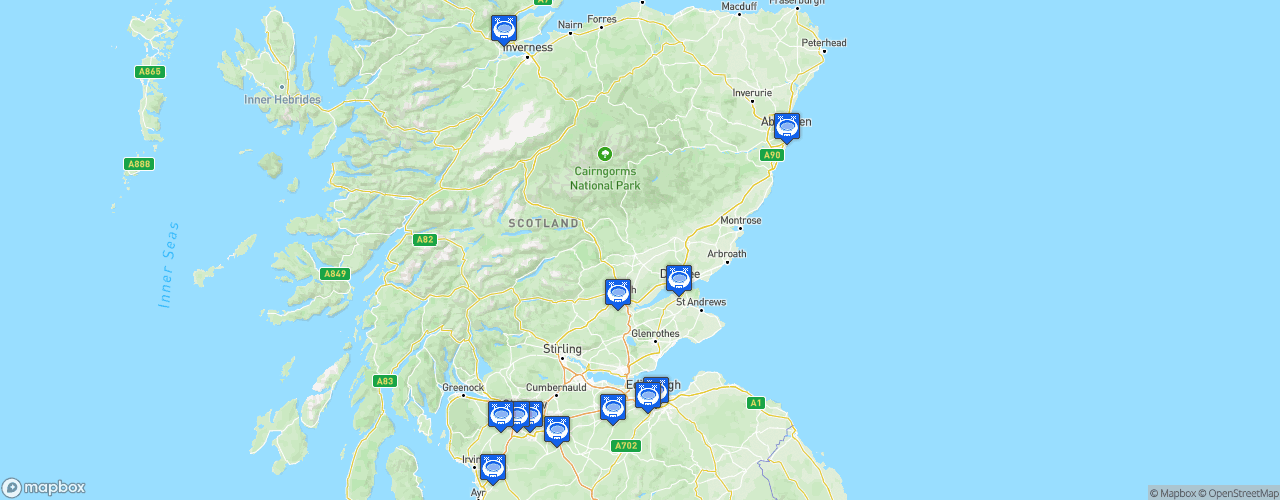 Static Map of Scottish Premiership - Saison 2023-2024