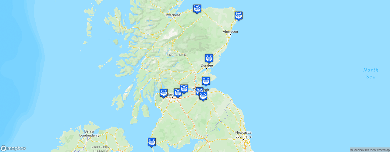 Static Map of Scottish League Two - Saison 2023-2024