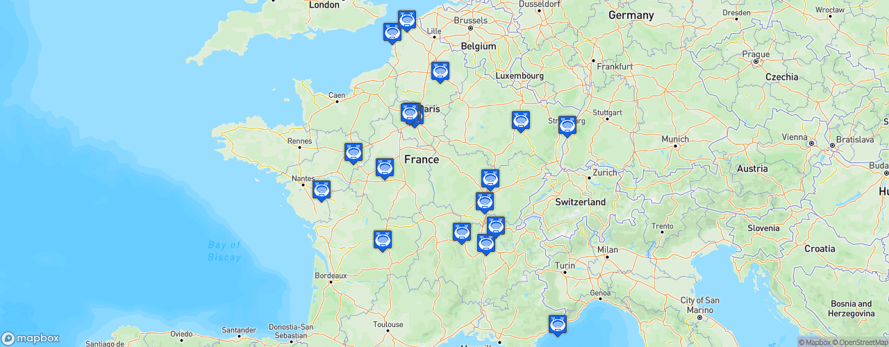 Static Map of Betclic Elite - Saison 2023-2024