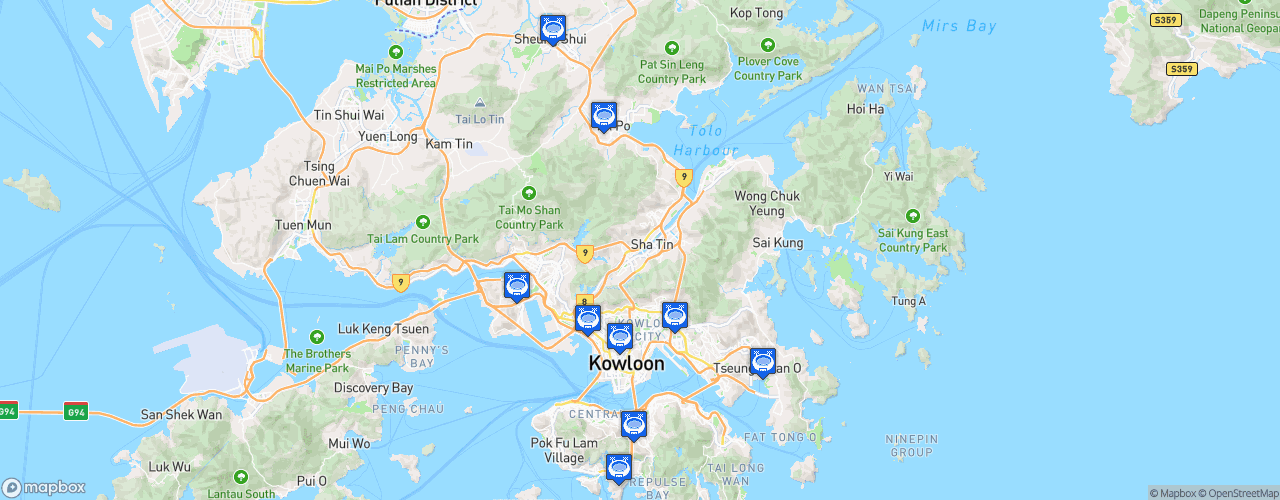 Static Map of Hong Kong Premier League - Saison 2023-2024 - BOC Life