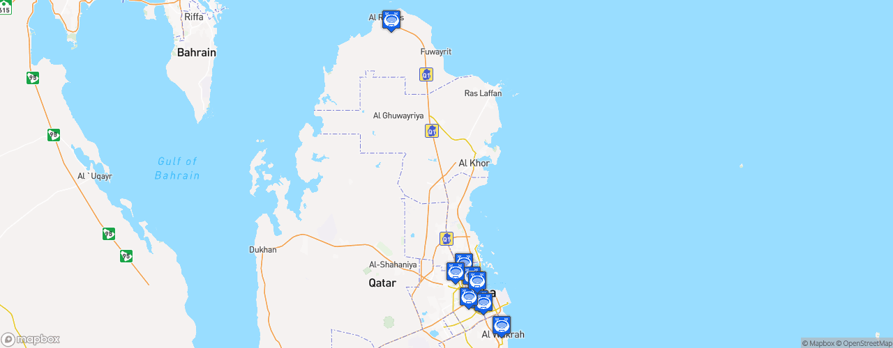 Static Map of Qatar Stars League - Saison 2023-2024 - QNB