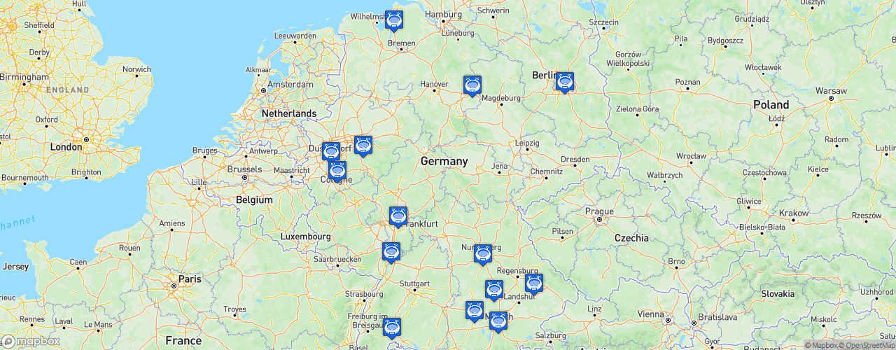 Static Map of Deutsche Eishockey Liga - Saison 2023-2024