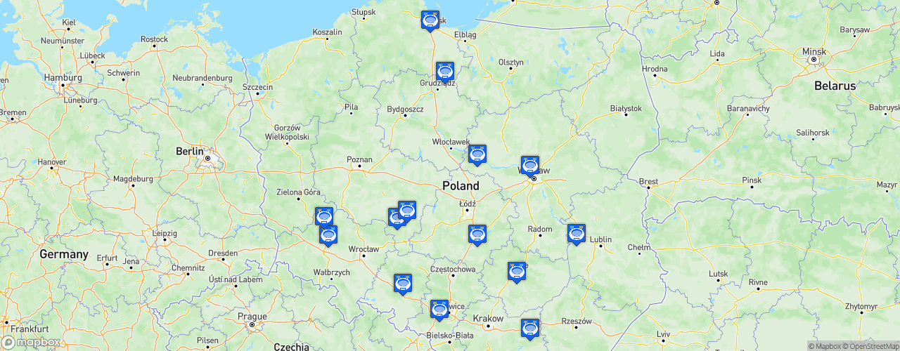 Static Map of PGNiG Superliga - Saison 2023-2024