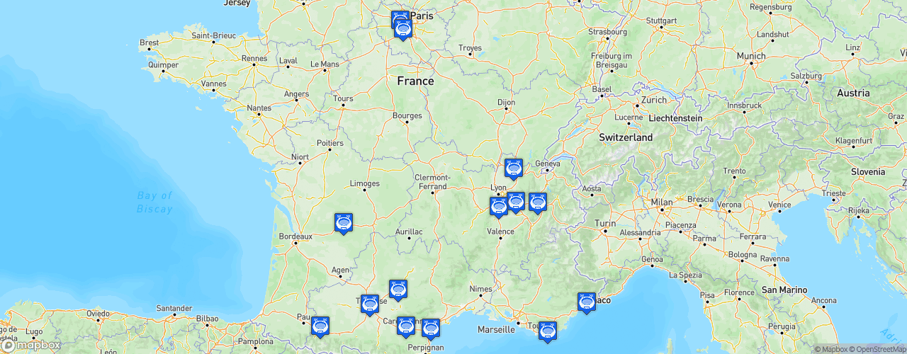 Static Map of Championnat Fédéral Nationale - Saison 2023-2024