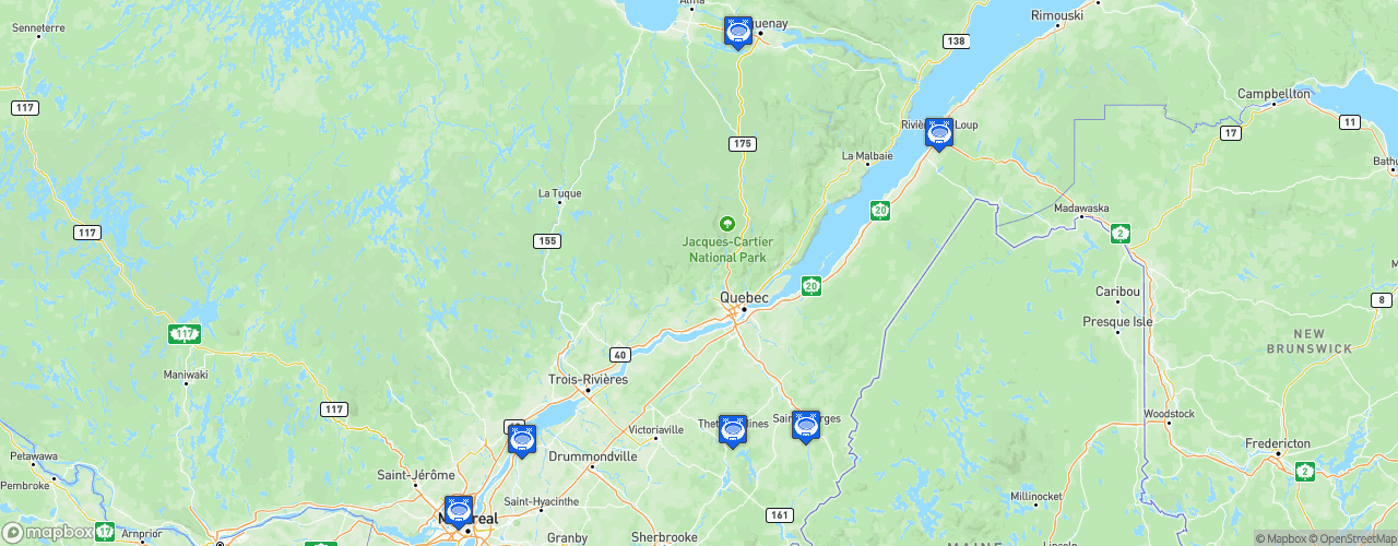 Static Map of Ligue Nord-Américaine de Hockey - Saison 2023-2024