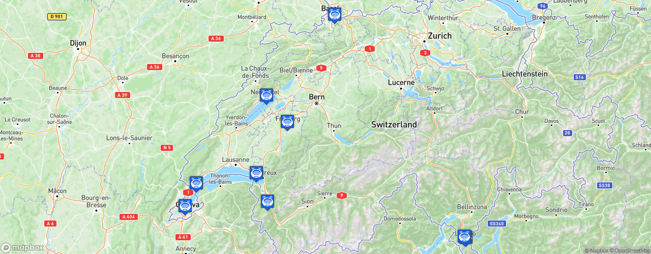 Static Map of SB League - Saison 2023-2024