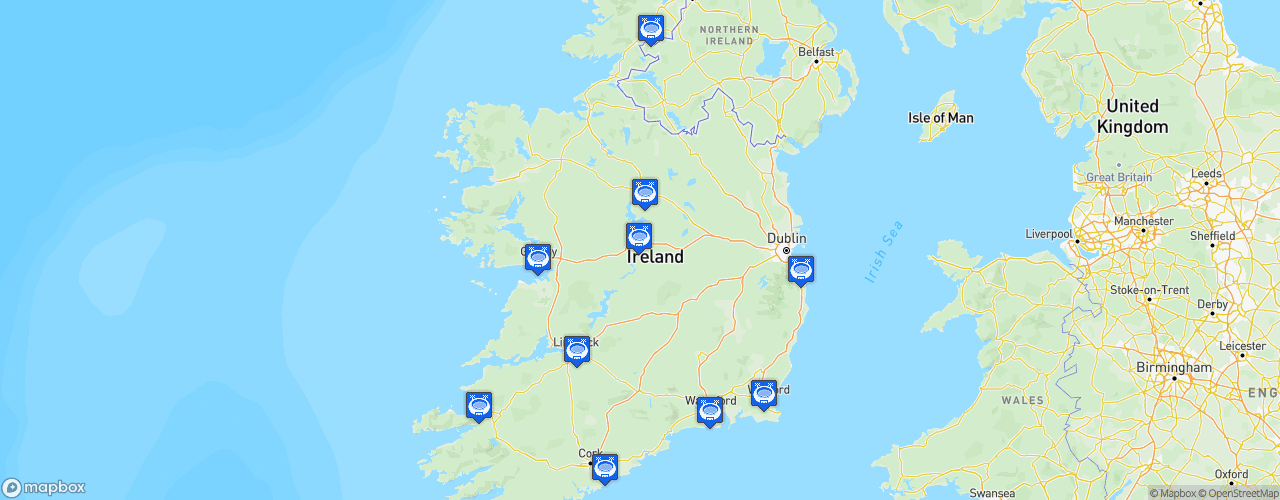 Static Map of League of Ireland First Division - Saison 2023