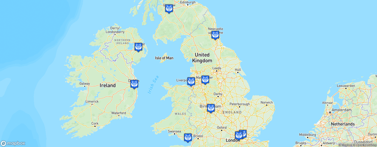 Static Map of Championnat d'Europe de football UEFA - UEFA Euro 2028 - UK & Ireland