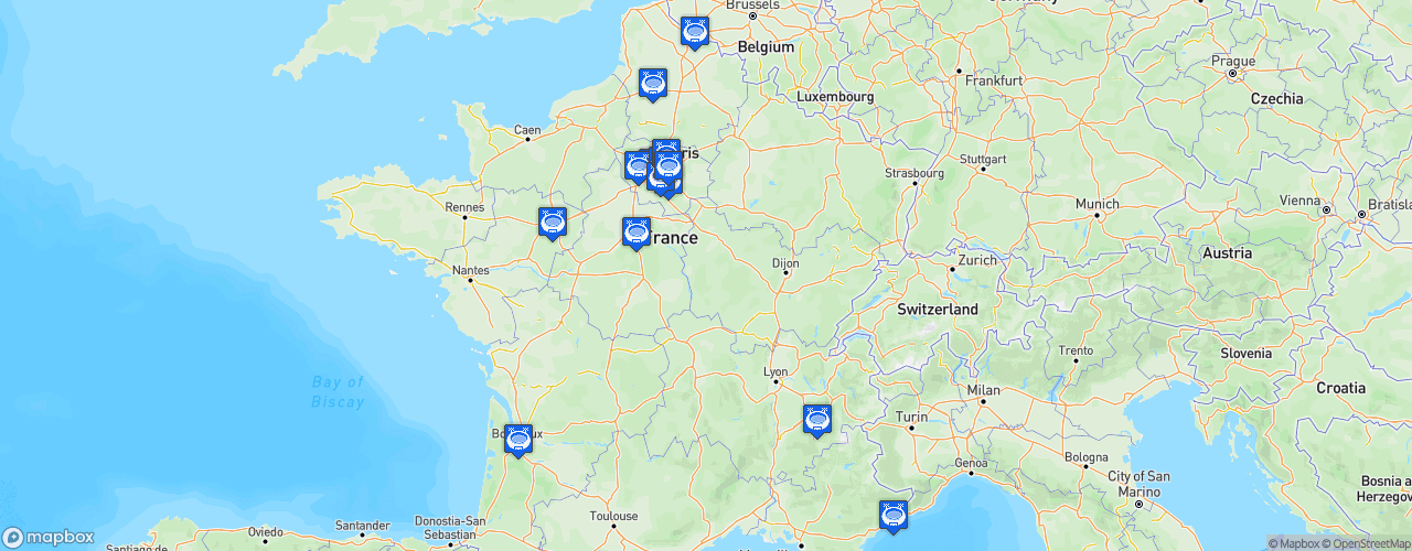 Static Map of FFFA D2 National - Saison 2024