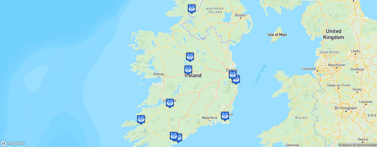 Static Map of League of Ireland First Division - Saison 2024