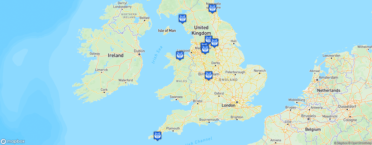 Static Map of RFL League 1 - Saison 2024