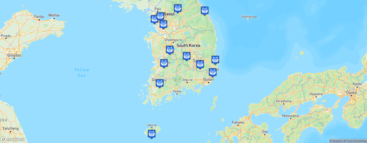 Static Map of K League 1 - Saison 2024