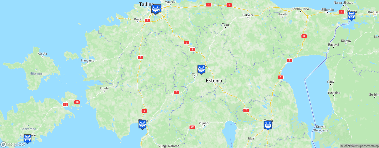 Static Map of Meistriliiga - Saison 2024 - A. Le Coq Premium Liiga