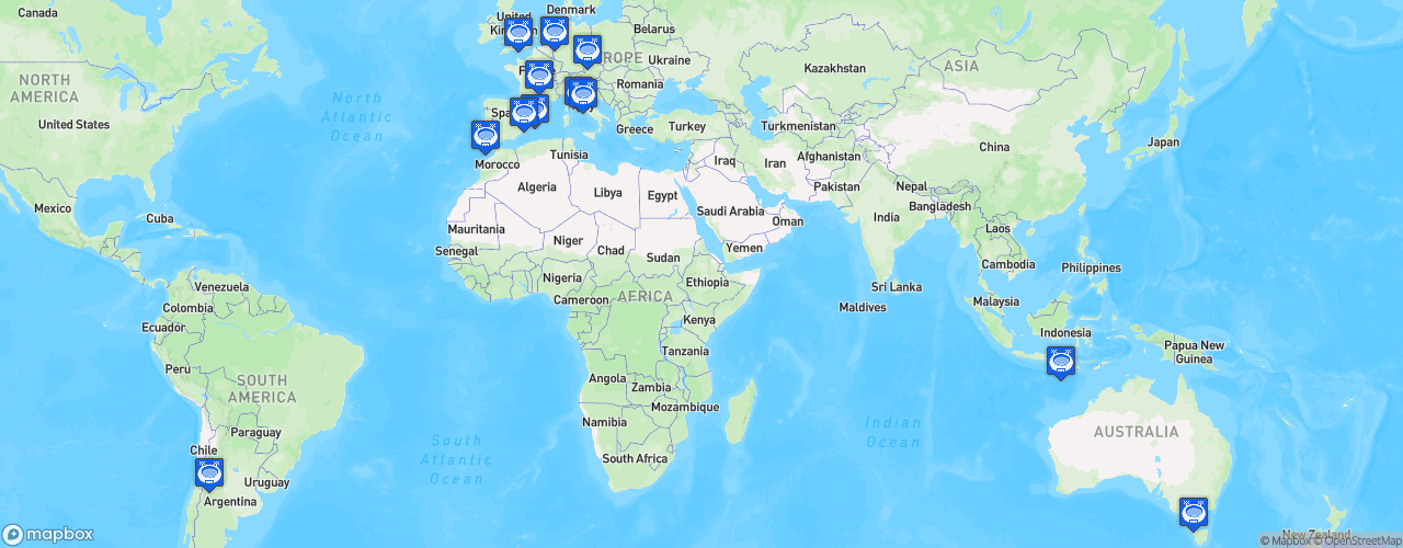 Static Map of Superbike World Championship - Saison 2024