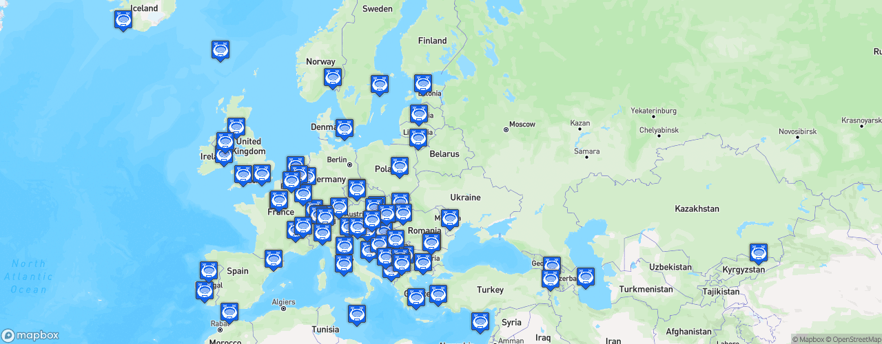 Static Map of UEFA Nations League - Saison 2024-2025