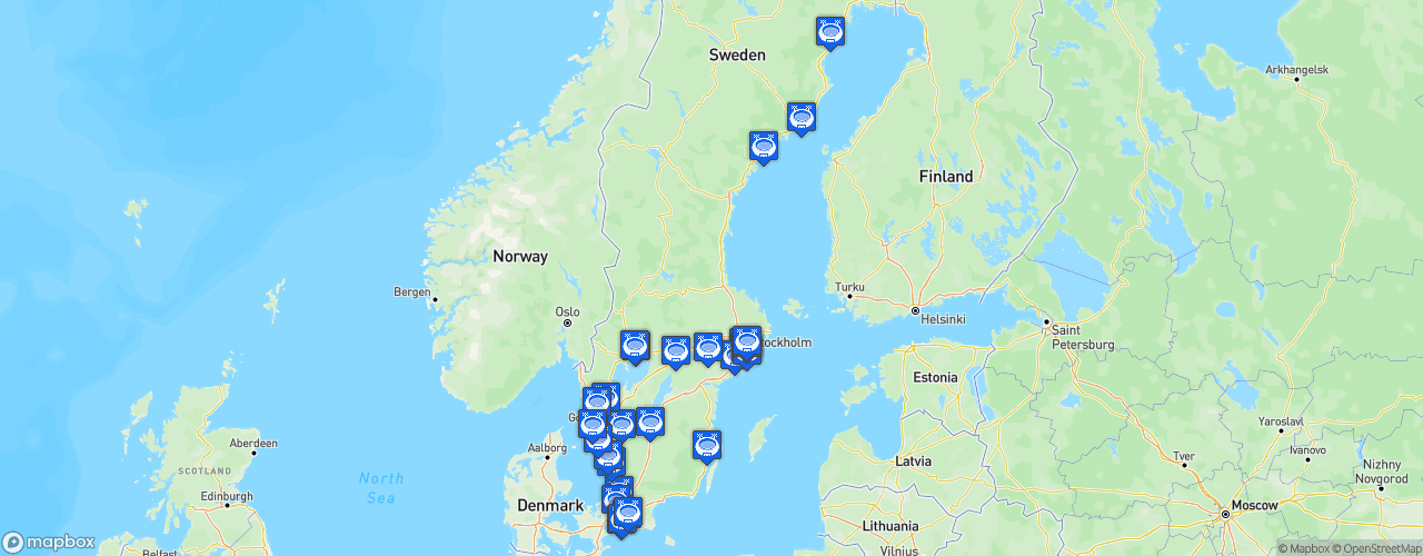 Static Map of Ettan Fotboll Division 1 - Saison 2024