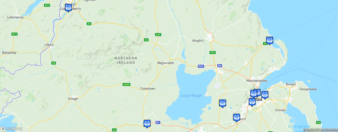 Static Map of Women's Premiership - Saison 2024