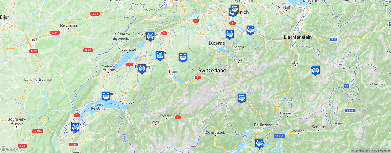 Static Map of National League - Saison 2024-2025