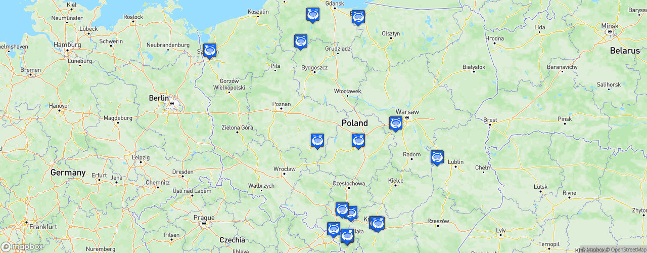 Static Map of II liga - Saison 2024-2025 - eWinner