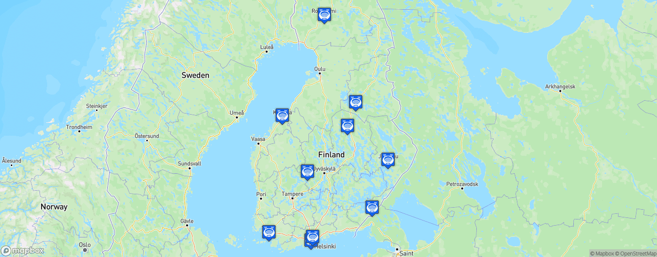 Static Map of Mestis - Saison 2024-2025
