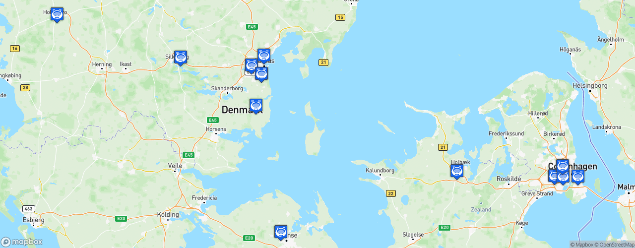 Static Map of Danmarksturneringens 3. division - Saison 2024-2025