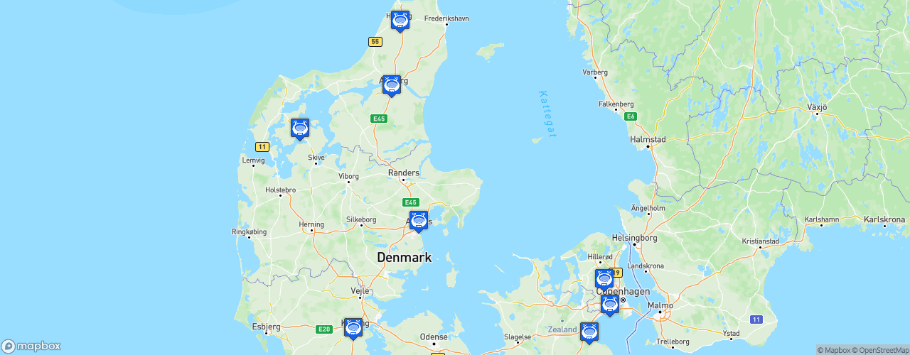 Static Map of Elitedivisionen - Saison 2024-2025