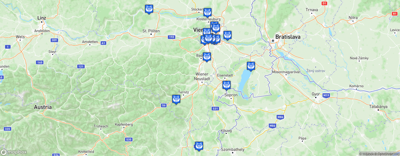 Static Map of Austrian Regionalliga East - Saison 2024-2025