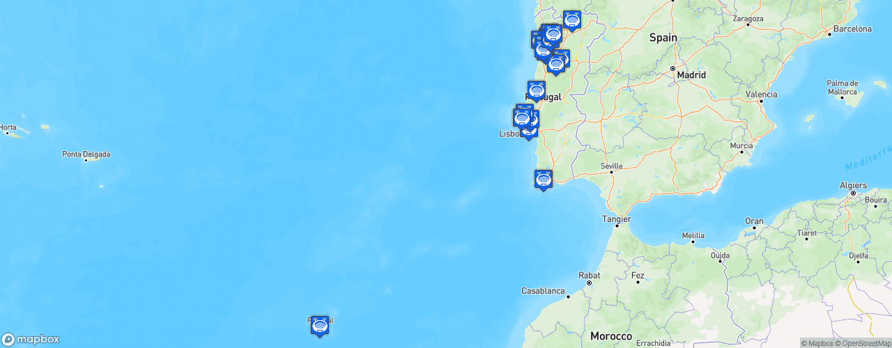 Static Map of Liga Portugal 2 - Saison 2024-2025