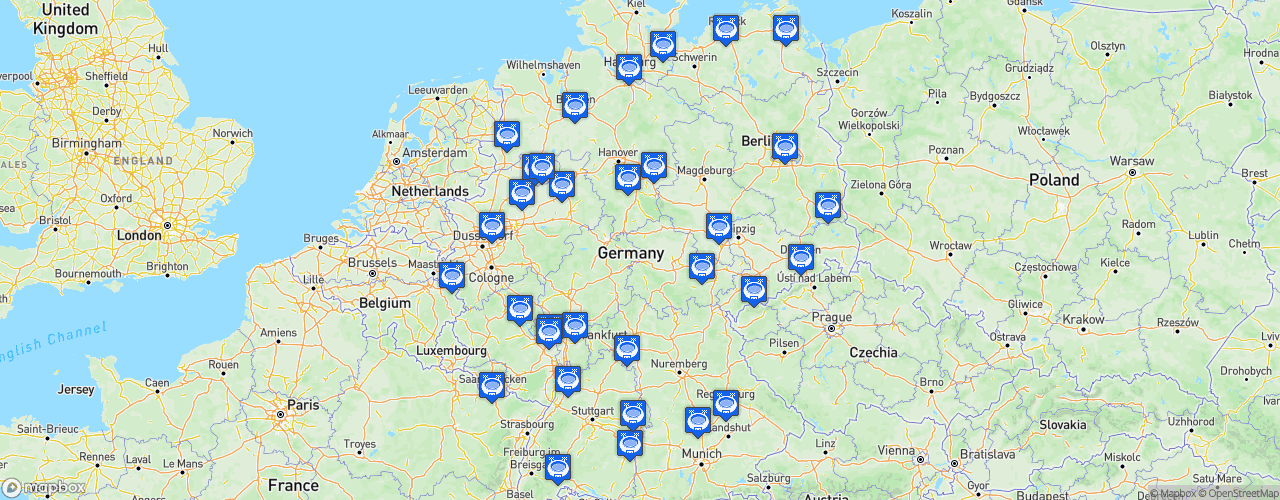 Static Map of DFB Pokal - Saison 2024-2025