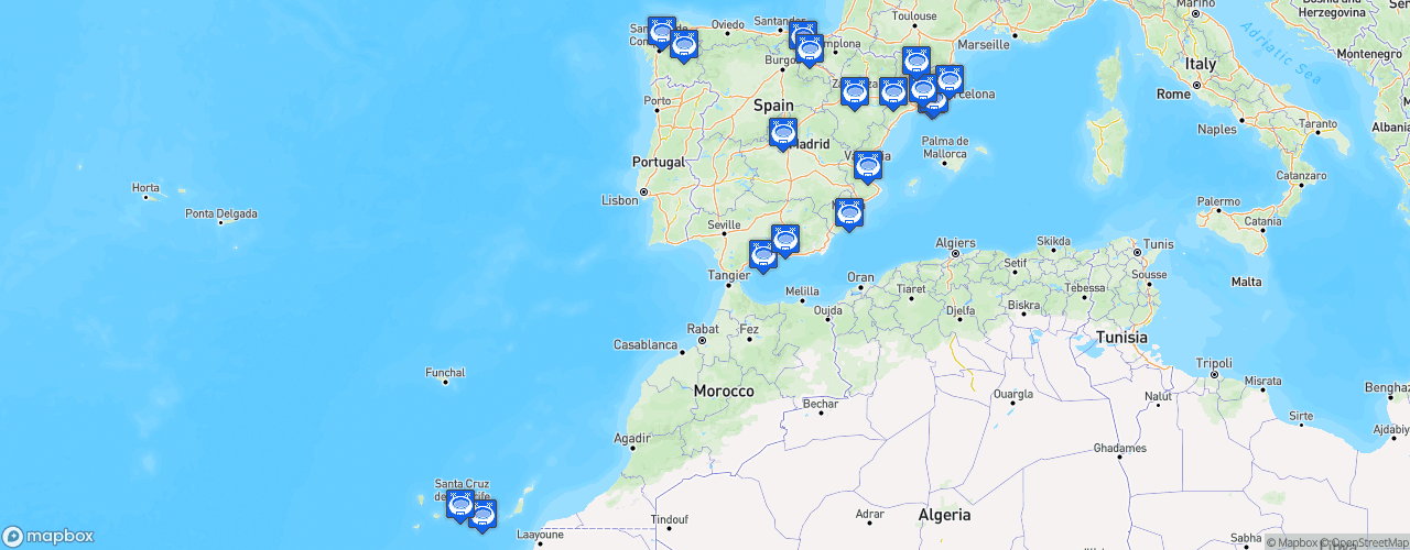 Static Map of Liga Endesa - Saison 2024-2025