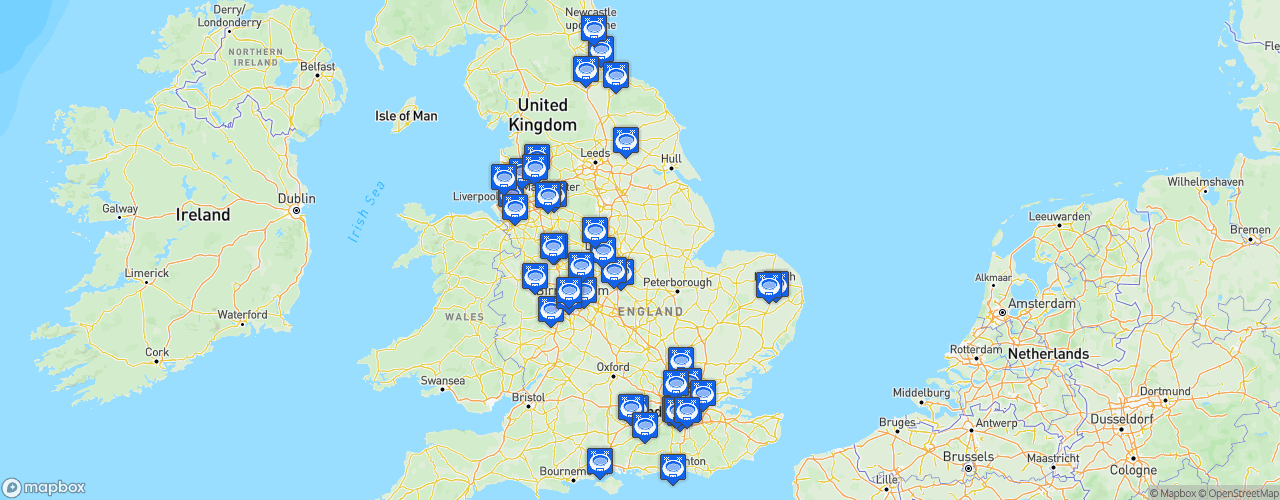Static Map of Premier League 2 - Saison 2024-2025