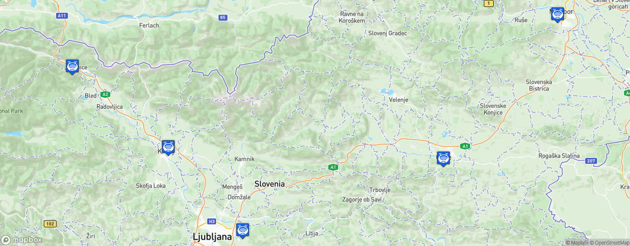 Static Map of Hokejska zveza Slovenije - Saison 2024-2025