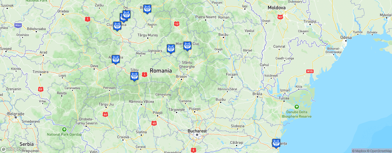 Static Map of Liga I Féminin - Saison 2024-2025