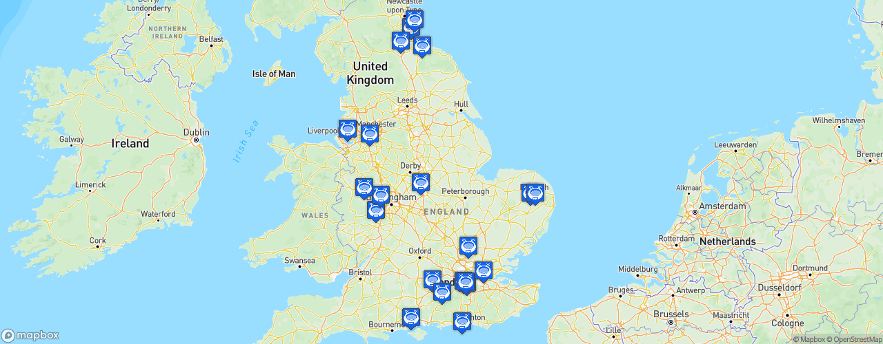 Static Map of Premier League International Cup - Saison 2024-2025