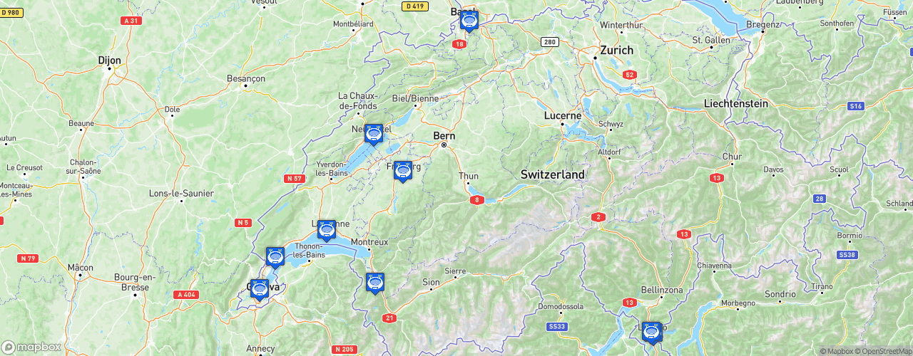 Static Map of SB League - Saison 2024-2025